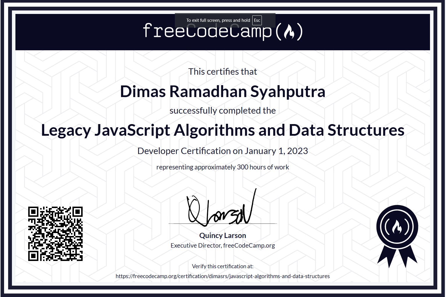 freeCodeCamp's JavaScript Algorithms and Data Structures